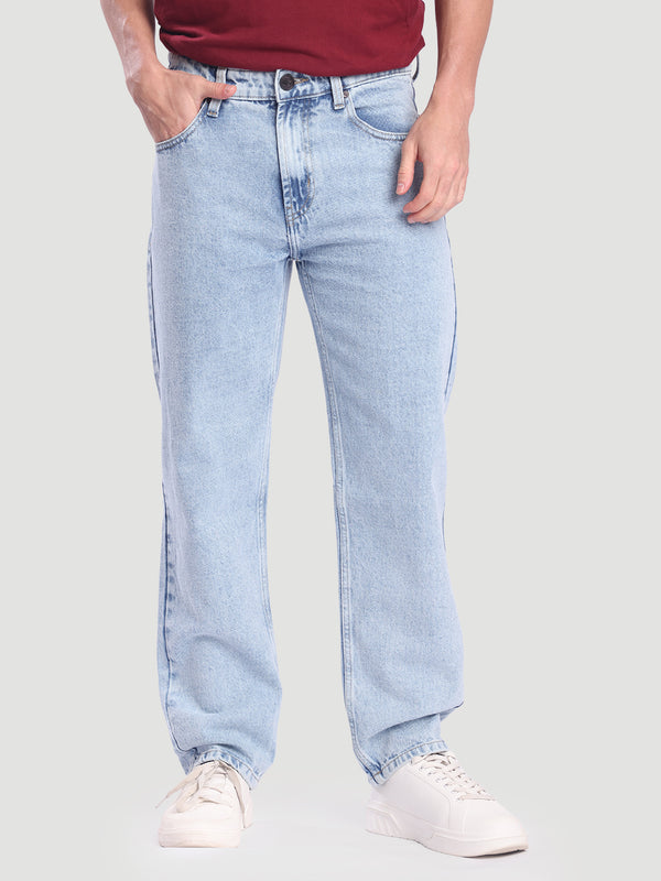 Men Light Blue Relax Fit Jeans
