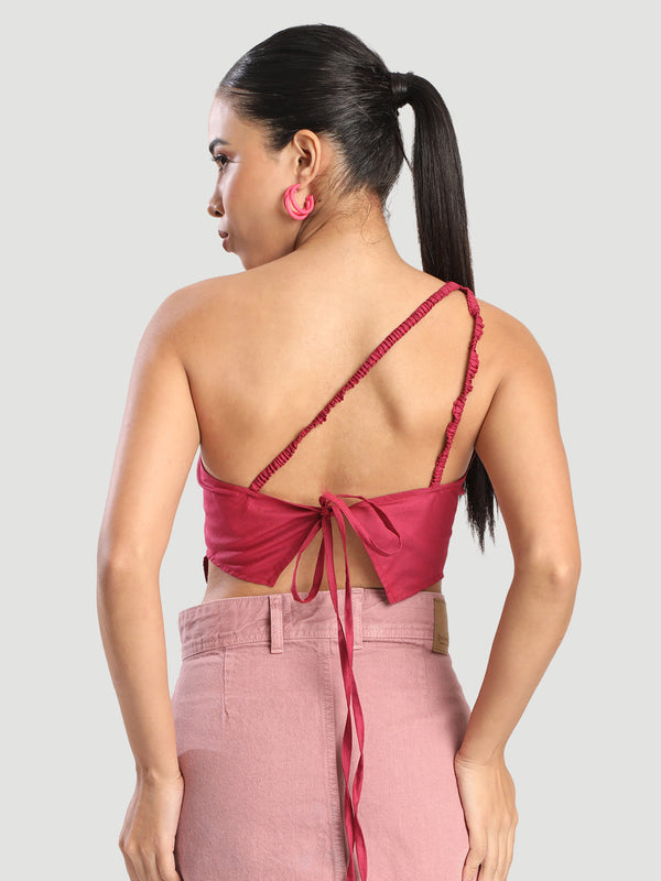 Women Slim Fit Back Tie Up Bandana Top
