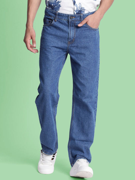 Men Blue Straight Eans