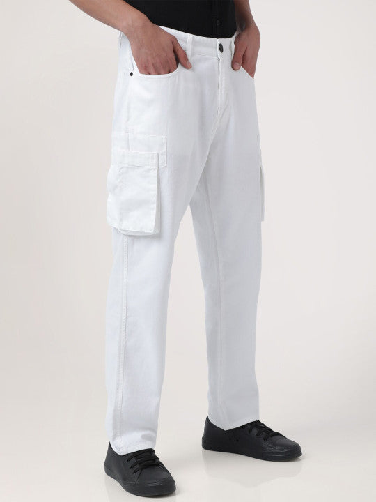 Men Cotton Straight Fit Cargos