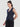 Women Denim V neck Blue Wasit coat
