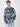 Men Blue Abstract Print Single Pocket  Slim Fit Shirt