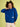 Women Over Size Royal Blue Sweatshirt