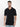 Men Black Structured Knit Polo T Shirt