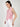 Women Pink Overlap Check Top with Side Knot