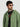 Men Relaxed front zipper Graphic print Olive hoodie