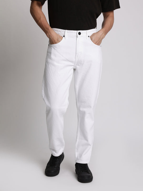 Men White Regular Jeans