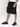Men Black Crushed Nylon Baggy Fit Cargo Shorts
