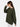Women Solid Green Oversized Fit Sweatshirt