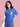 Womens Blue Graphic Print Oversized T-Shirt
