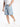 Men Light Blue Baggy Medium-Distress Denim Shorts
