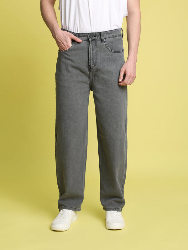 Men Grey Baggy Jeans