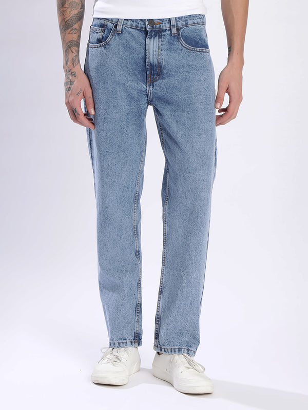 Men Straight Washed Jeans
