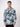 Men Blue and White Single Pocket Shirt