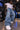 Men Blue Baggy fit Wide Leg Jeans with Embroidered Details