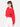 Women Red Solid Cropped Length Oversized Sweatshirt