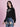 Women Black Graphic Print Cropped Sweatshirt