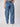 Women Blue Washed Relax Fit Jeans with Side-seam Detailing