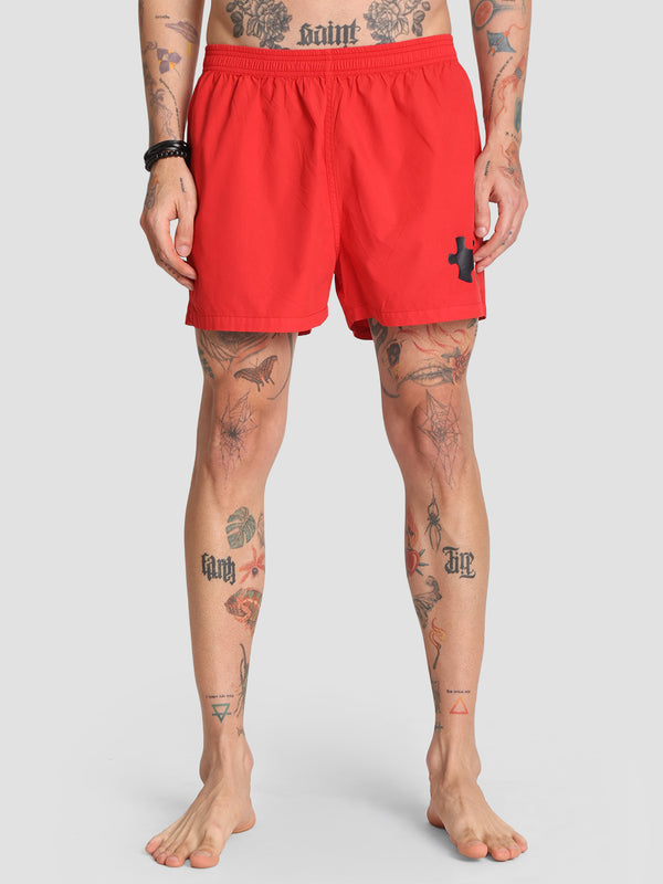 Men Solid Mid-Rise Relaxed Fit Graphic Lounge Boxer Shorts