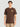 Men Brown coloured regular fit T Shirt with embroidery badge