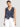 Women Over lap blue printed Adjustable Top with side knot