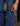 Men Navy Blue Straight Convertible Cargo Denim Trouser