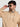 Men Relax fit kangaroo pocket Graphic printed Beige hoodie