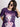 Women Purple 'Radiance' Graphic Oversized Tshirt