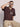 Men Brown Typography Print Oversize T Shirt