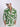 Men Green and White Abstract Print Linen Slim Fit Shirt