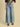 Women Wide Leg Tinted Blue Jeans