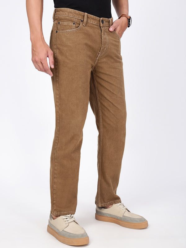 Men Brown Shaded Relax fit Jeans
