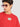 Men Red coloured Drop shoulder Oversized T Shirt with embroidery badge