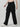 Women Solid Black Relaxed Fit Denim Cargo Jeans