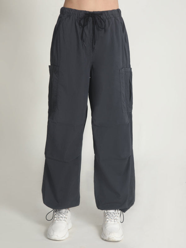 Women Dark Grey Cargo Trousers