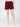 Women Maroon Textured Shorts with Side-snap Detailing