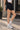 Women Navy Textured Shorts with Side-snap Detailing