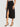 Women Black regular fit Skirt with Front Slit