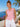 Women Pink Overlap Check Top with Side Knot