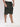 Men Olive Crushed Nylon Baggy Fit Cargo Shorts