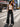 Women Black Relaxed Fit Jeans with Drawstring & Slit Detail
