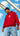 Men Relaxed Red Embroidered Hoodie Sweatshirt
