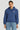 Women Navy Relax Fit Kangroo Pocket Graphic Print Hoodie