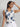 Women Over Lap Blue White Checked Adjustable Top With Side Knot