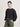 Women Solid Black Cropped Oversize Sweatshirt