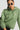 Women Olive Relax Fit Kangroo Pocket Graphic Printed Hoodie