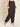 Women Solid Dark Brown Parachute Fit Cargo Trousers