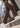 Women Brown Carrot Fit Contrast Stitch Cargo Trousers
