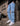 Men Blue Straight Convertible Cargo Denim Trouser