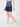 Women Blue Colour Block Mini Skirt